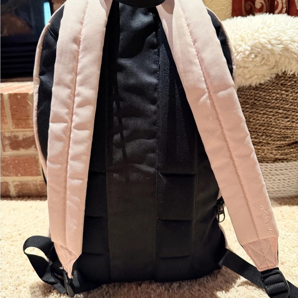 adidas Light Pink Trefoil Backpack with Black Logo - Picture 4 of 7